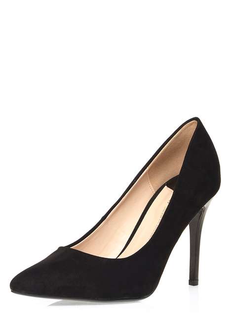 Wide Fit Black 'Wiggle' Court Shoes